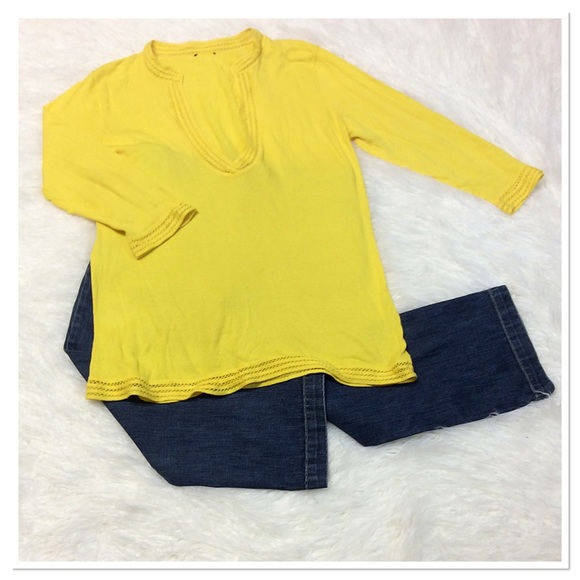 Sweaters - 100% PIMA COTTON 3/4 SLEEVE SWEATER/ TUNIC